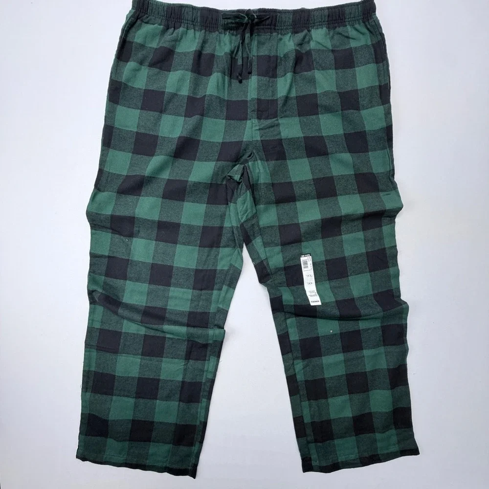 Sonoma Goods for Life XXL Green Black Buffalo Check Flannel Pajama Pants NEW